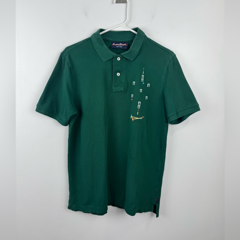 Rowing Blazers Unisex Green Croquet‎ Polo Shirt Size Small